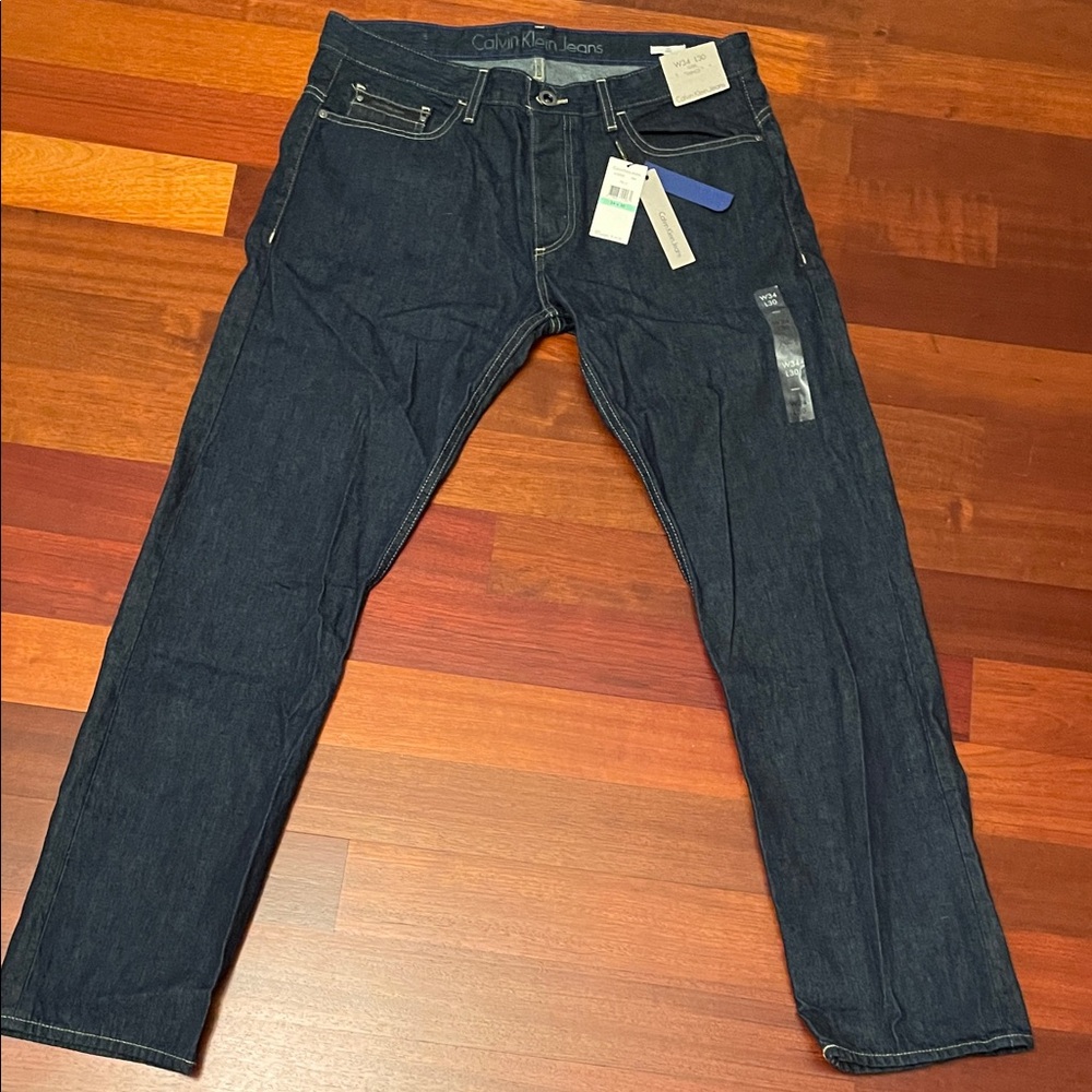 Calvin Klein Men's Dark Blue Slim Mince Jeans